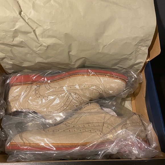 Cole Haan Men's Morris Wingtip Oxford Amphora Beige Size 7 - new in box! - Picture 4 of 5